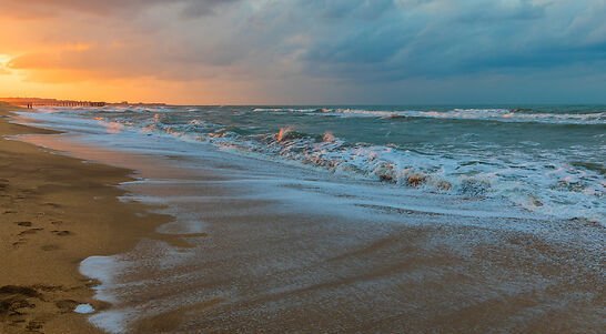 Scenic Caspian Sea beaches in Azerbaijan